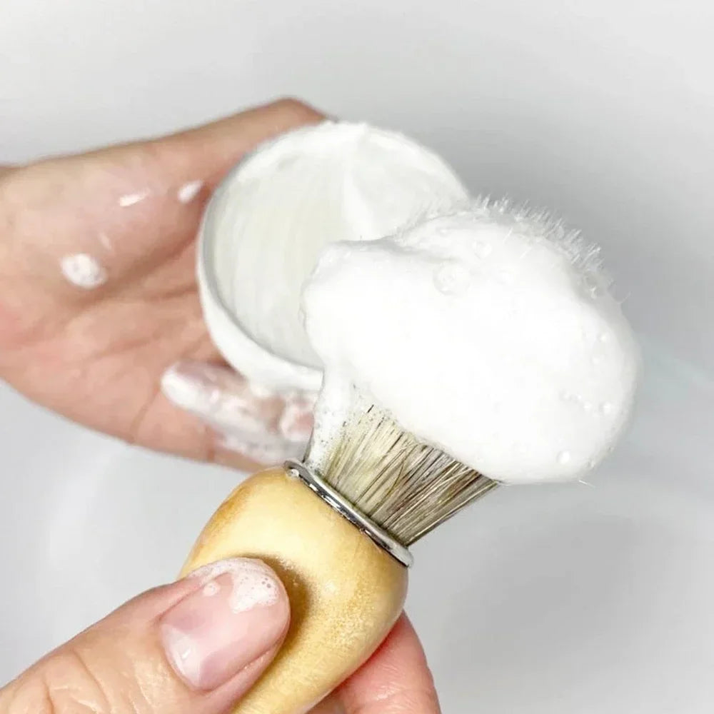 Handmade Men's Beard Shaving Soap Smooth Texture Dense Bar for Clean Fresh Face Organic Foam Shaving Cream for Men