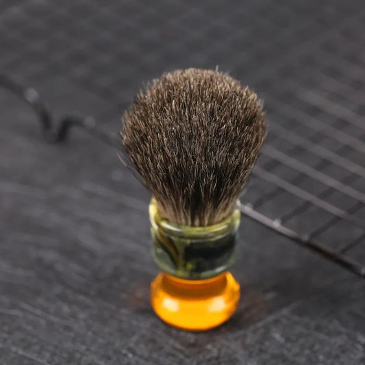 YAQI 100% Pure Badger Hair Resin Handle Wet Shaving Brush 24MM Sagrada Familia Portable Travel Cleaning Tools And Shaving Soap