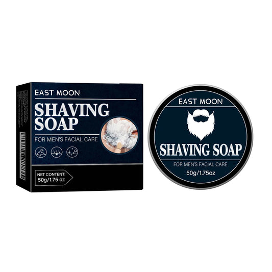 EAST MOON Men's Shaving Soap for Beard Shaving Rich and Smooth Foam for Men's Facial Care Gentle