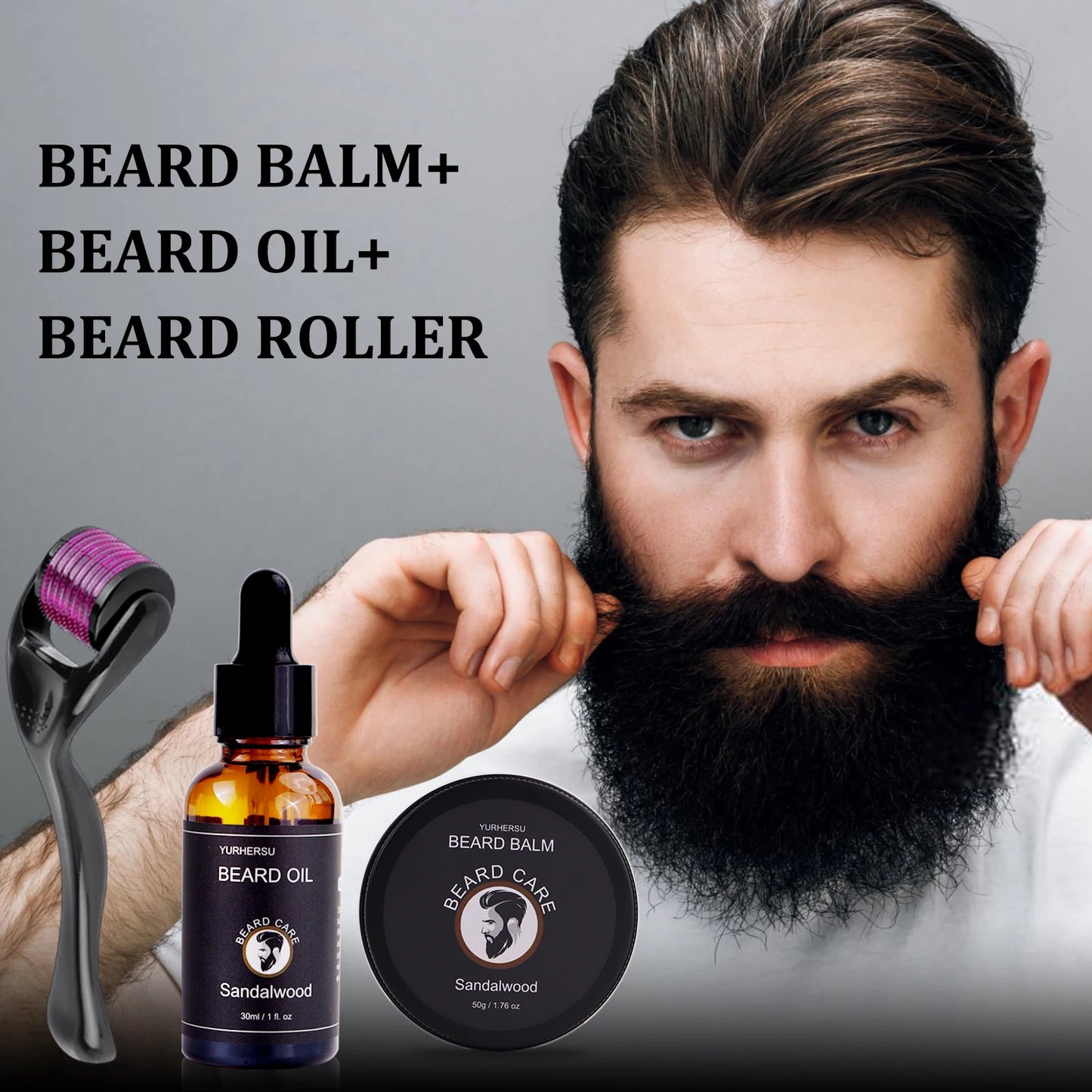Men's beard care three piece set: Enjoy a new shaving experience with luxury