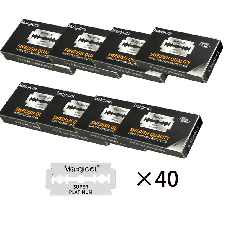 50/100PCS New mens razor blade Swedish stainless steel barber double edge razor blade Razor Blades For Double Edge Razor