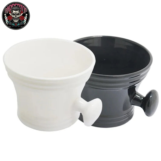 Mens Shaving Soap Bowl Barber Beard Cleaning Tools Cup Durable  Handle Soap Mug Bowl Home Salon Barbershop Shaving Appliance