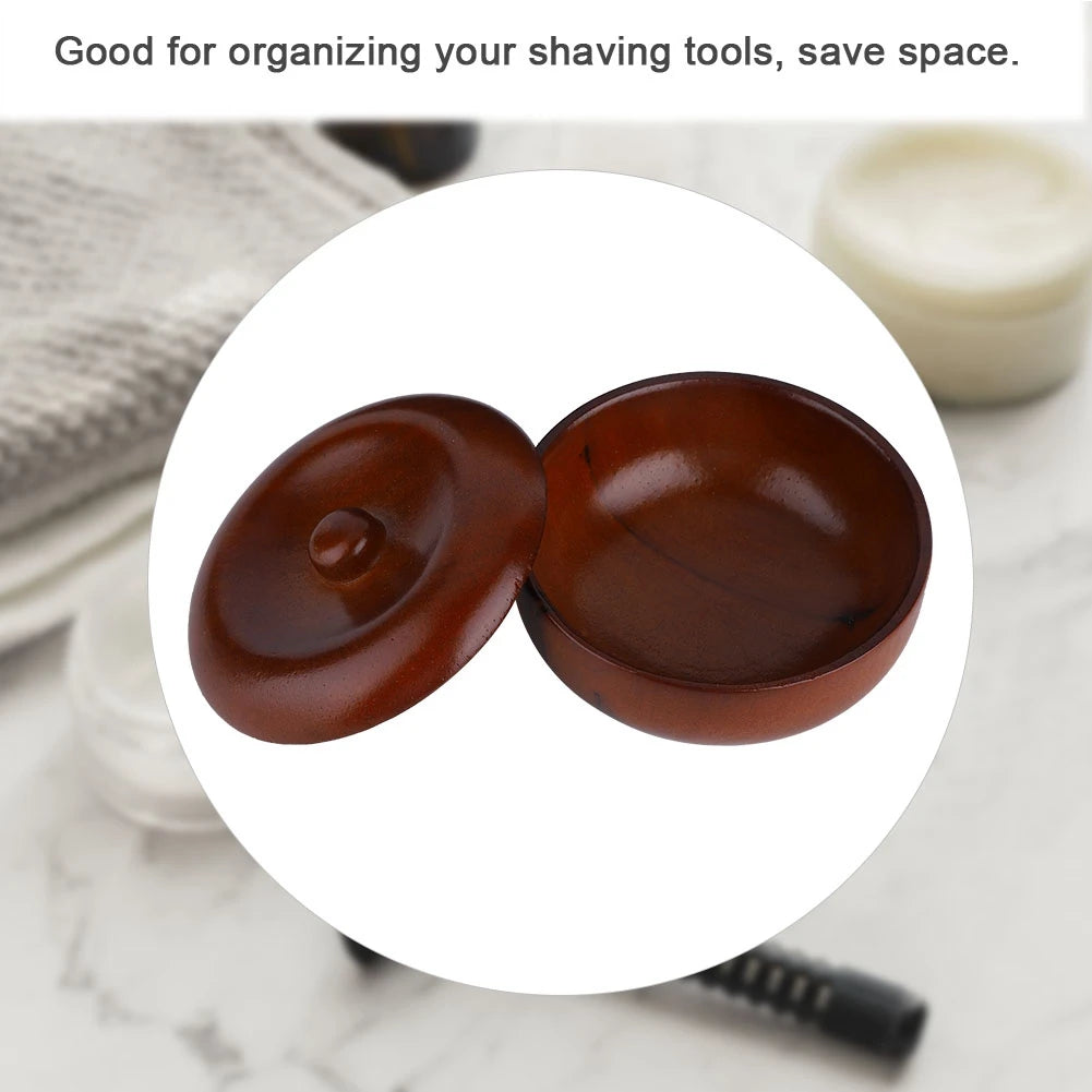 Foam Shaving Bowl Men Shaving Bowl Rubber Wood Shaving Soap Cream Bowl Men Foaming Shaving Bowl with Cover Shaving Cream Bowl