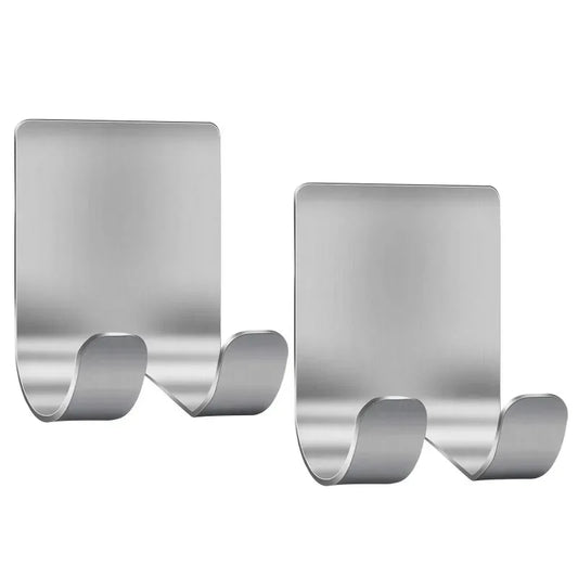 Stainless Steel Shaver Hook Door Rear Bathroom Storage Hook Creative Plug Hook Razor Blade Self-adhesive Hook Single Hook