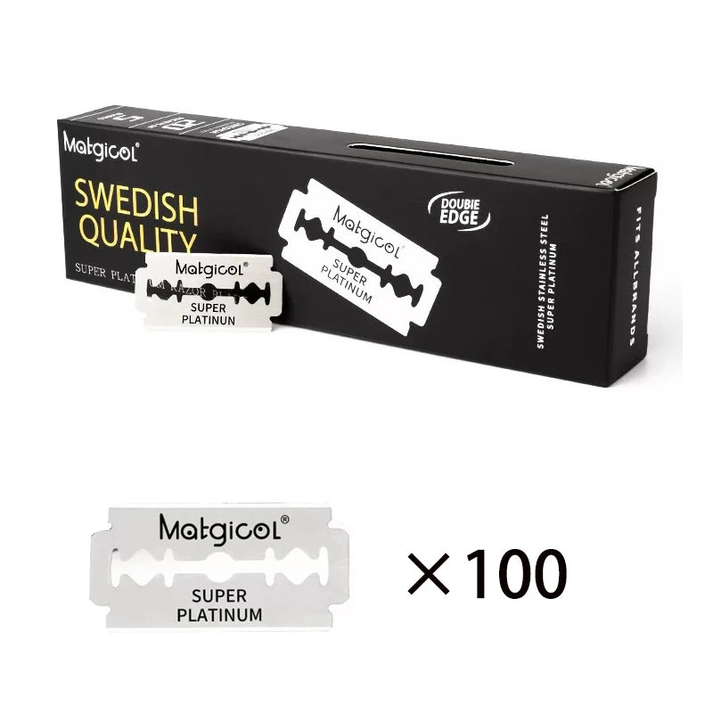 50/100PCS New mens razor blade Swedish stainless steel barber double edge razor blade Razor Blades For Double Edge Razor