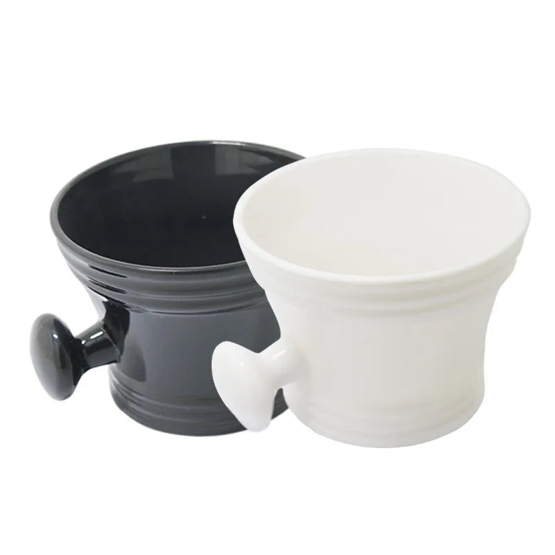 Mens Shaving Soap Bowl Barber Beard Cleaning Tools Cup Durable  Handle Soap Mug Bowl Home Salon Barbershop Shaving Appliance