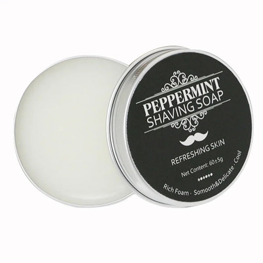 Handmade Men's Beard Shaving Soap Smooth Texture Dense Bar for Clean Fresh Face Organic Foam Shaving Cream for Men